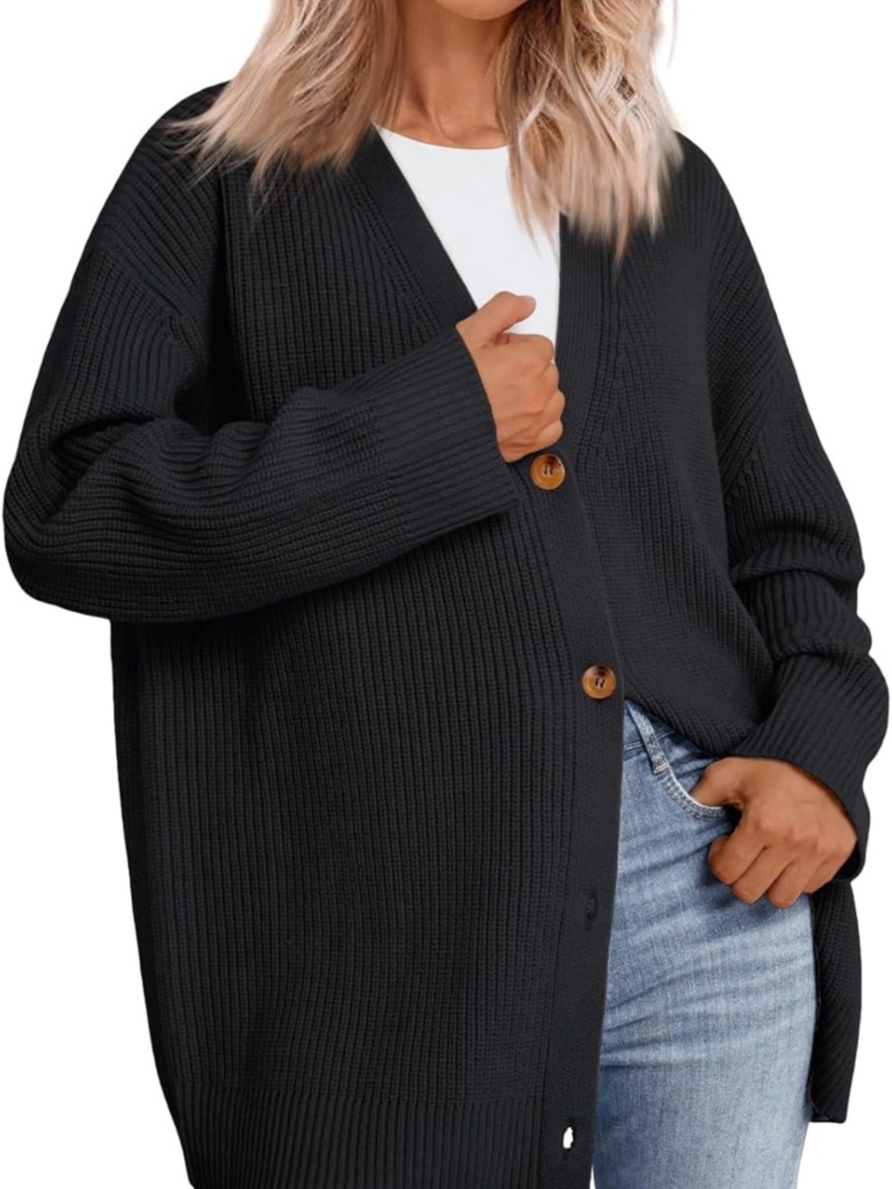 LILLUSORY Women Oversized Cardigan Sweater